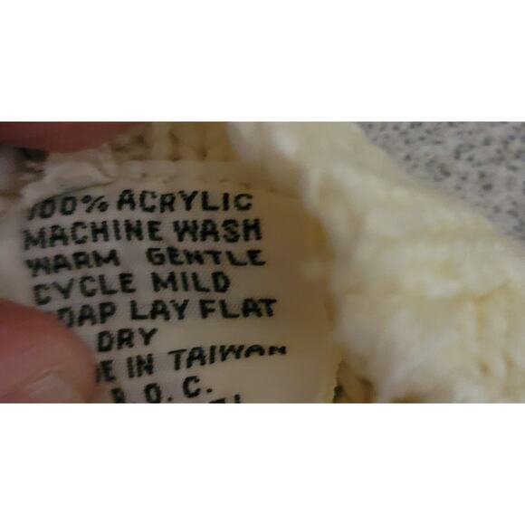 VTG Pronto Cream Cable Knit Women's Sweater Large LIttle Pastel Knit Designs - Picture 5 of 5